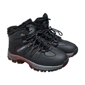 Lamincoa Women's Snow Boots Water Resistant Faux Leather Non-Slip Hiking 8.5